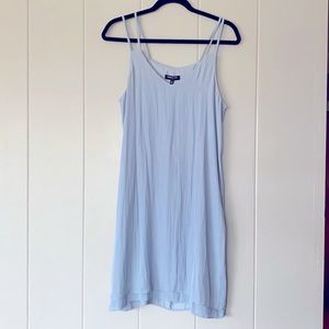 Kenneth Cole Poly Slip Dress Light Blue-Grey Small NEW